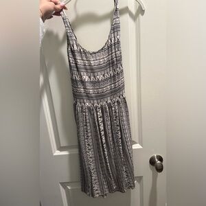 En Creme Black and White Geometric Dress